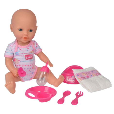 Papusa Simba New Born Baby 38 cm Bebe cu olita si accesorii - imagine 11